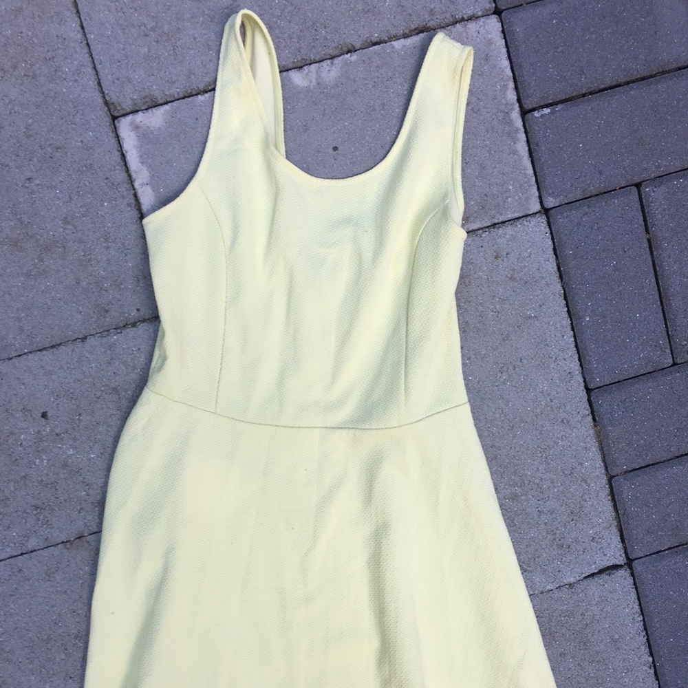 H&M basic mini dress yellow size 12